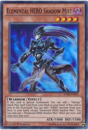 Elemental HERO Shadow Mist - SDHS-EN001 - Super Rare