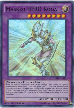 Masked HERO Koga - SDHS-EN042 - Super Rare