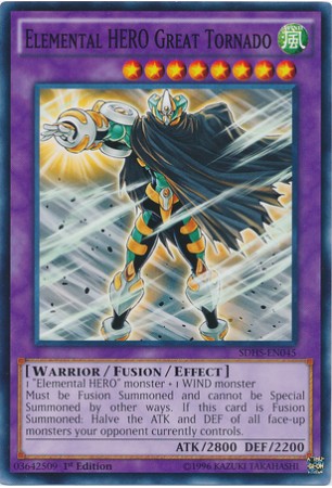 Elemental HERO Great Tornado - SDHS-EN045 - Common Rare