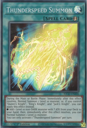 Thunderspeed Summon - KICO-EN006 - Super Rare