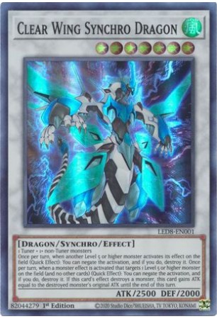 Clear Wing Synchro Dragon - LED8-EN001 - Super Rare