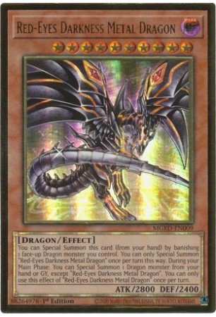 Red-Eyes Darkness Metal Dragon (alt. art) - MGED-EN009 - Premium Gold Rare