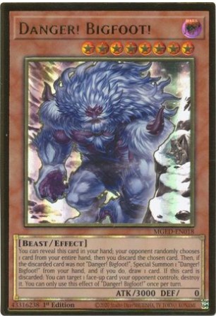 Danger! Bigfoot! (alt. art) - MGED-EN018 - Premium Gold Rare