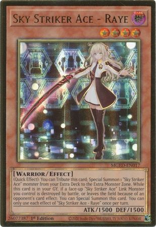 Sky Striker Ace - Raye - MGED-EN017 - Premium Gold Rare - Duelshop