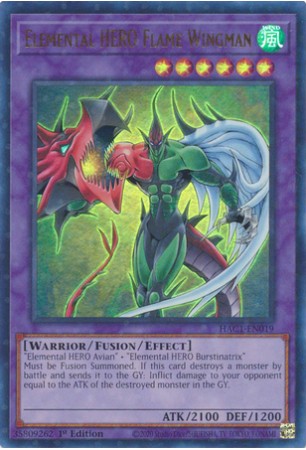 Elemental HERO Flame Wingman - HAC1-EN019 - Duel Terminal Ultra Parallel Rare