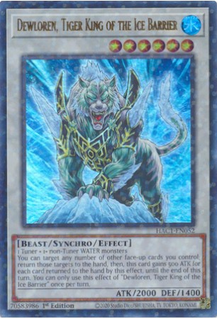 Dewloren, Tiger King of the Ice Barrier - HAC1-EN052 - Duel Terminal Ultra Parallel Rare