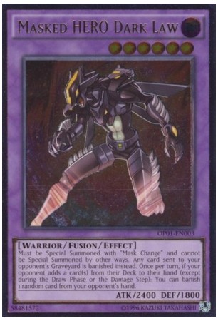 Masked HERO Dark Law - OP01-EN003 - Ultimate Rare