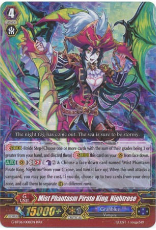 Mist Phantasm Pirate King, Nightrose - G-BT06/008EN - RRR