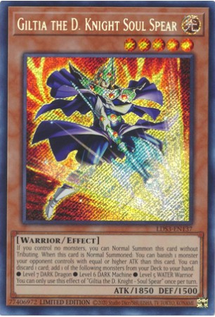 Giltia the D. Knight Soul Spear - LDS3-EN137 - Secret Rare