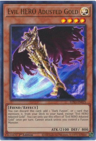 Evil HERO Adusted Gold - LDS3-EN025 - Ultra Rare