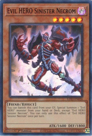 Evil HERO Sinister Necrom (Red) - LDS3-EN026 - Ultra Rare