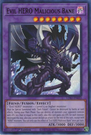 Evil HERO Malicious Bane (Red) - LDS3-EN033 - Ultra Rare