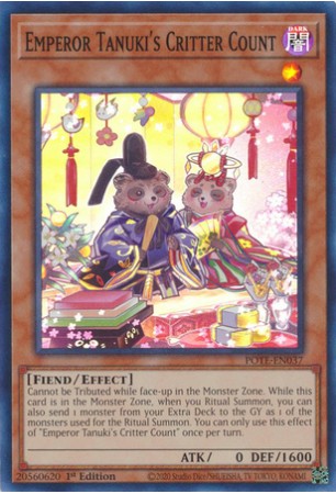 Emperor Tanuki's Critter Count - POTE-EN037 - Super Rare