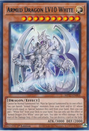 Armed Dragon LV10 White - MP22-EN005 - Rare