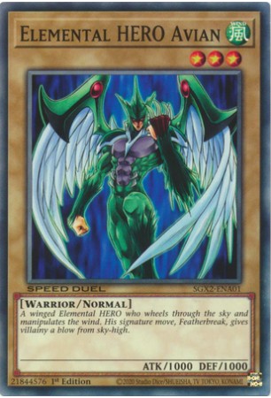 Elemental HERO Avian - SGX2-ENA01 - Common