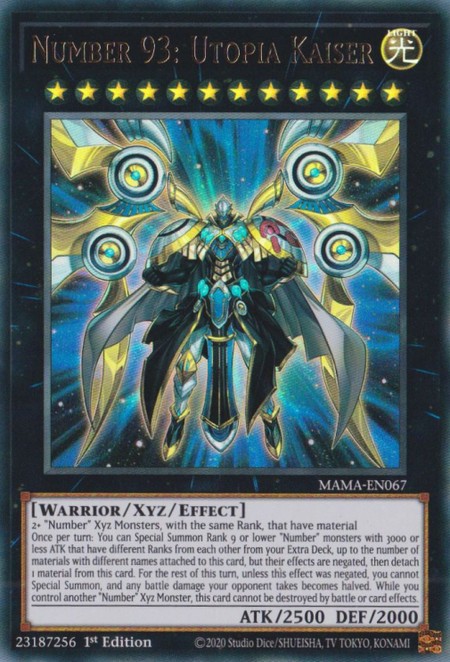 Number 93: Utopia Kaiser - MAMA-EN067 - Ultra Rare - Duelshop