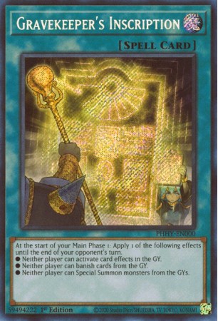 Gravekeeper's Inscription - PHHY-EN000 - Secret Rare