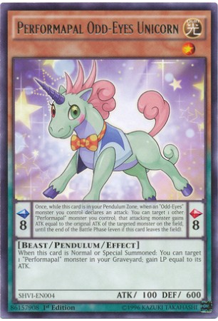 Performapal Odd-Eyes Unicorn - SHVI-EN004 - Rare