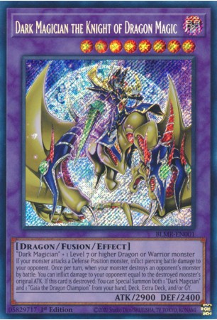 Dark Magician the Knight of Dragon Magic - BLMR-EN001 - Secret Rare