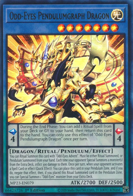 Odd-Eyes様 Odd-Eyes Pendulumgraph Dragon - MP23-EN079 - Ultra Rare - Duelshop