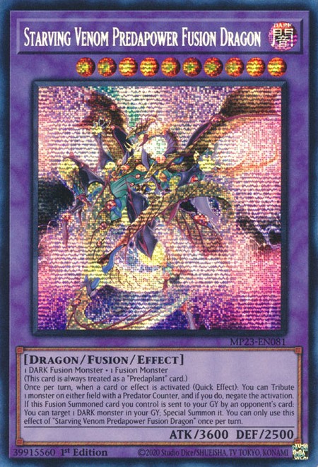 Starving Venom Predapower Fusion Dragon - MP23-EN081 - Prismatic