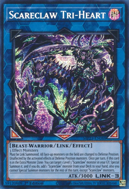 Scareclaw Tri-Heart - MP23-EN088 - Prismatic Secret Rare - Duelshop