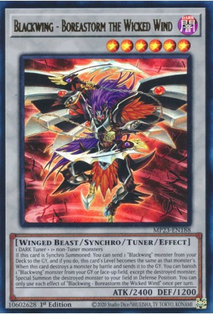 Blackwing - Boreastorm the Wicked Wind - MP23-EN188 - Ultra Rare
