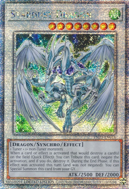 Stardust Dragon - TN23-EN016 - Quarter Century Secret Rare - Duelshop