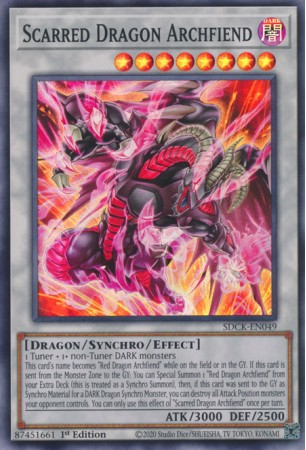 Scarred Dragon Archfiend - SDCK-EN049 - Super Rare