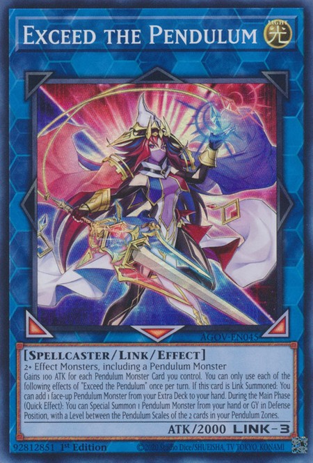 エクソパーティクル Exceed the Pendulum - AGOV-EN045 - Super Rare - Duelshop