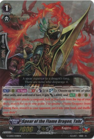 Spear of the Flame Dragon, Tahr - G-LD02/008EN - RRR