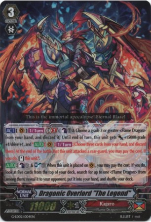 Dragonic Overlord "The Legend" - G-LD02/004EN - RRR 