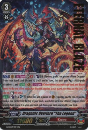 Dragonic Overlord "The Legend" - G-LD02/004EN RRR Signed V.