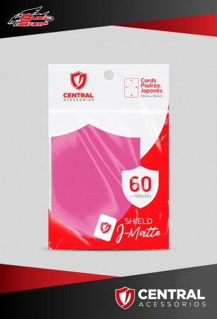 Central Shield Mini J-Matte (60 Sleeves) - Rosa Neon