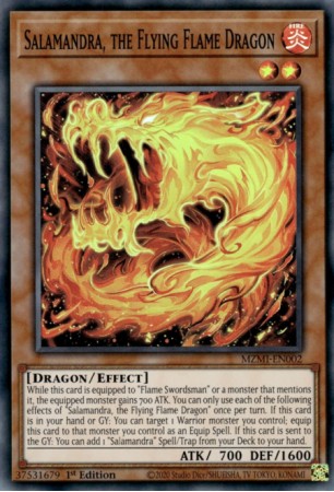 Salamandra, the Flying Flame Dragon - MZMI-EN002 - Super Rare