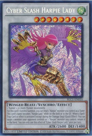 Cyber Slash Harpie Lady - BLC1-EN010 - Secret Rare