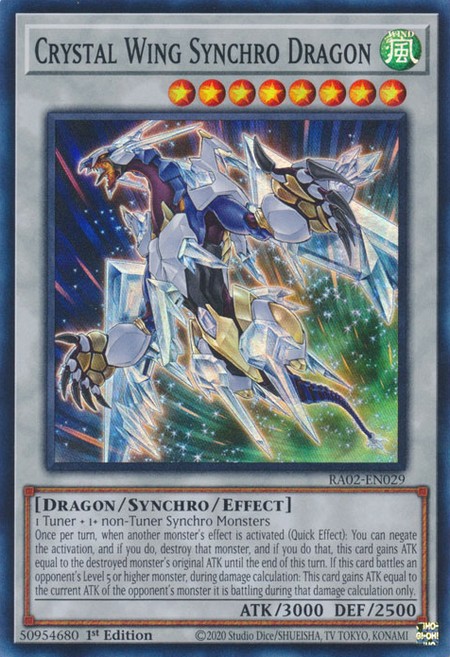 doRaRanDo ドラランド　ドラゴニ　シシドラ Crystal Wing Synchro Dragon - RA02-EN029 - Ultra Rare - Duelshop