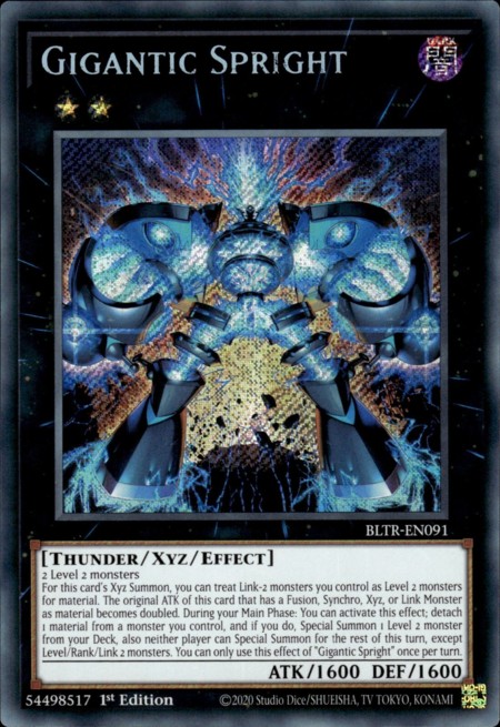 Gigantic Spright - BLTR-EN091 - Secret Rare - Duelshop