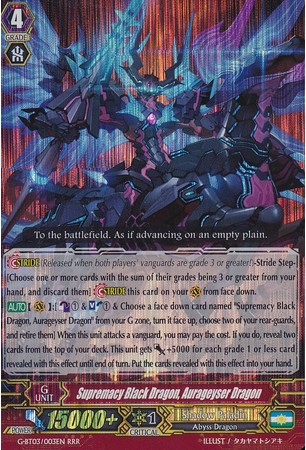 Supremacy Black Dragon, Aurageyser Dragon - G-BT03/003EN - RRR