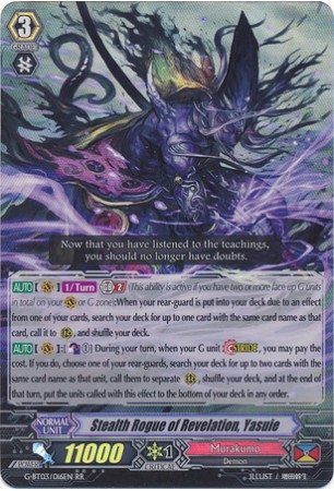 Stealth Rogue of Revelation, Yasuie - G-BT03/016EN - RR