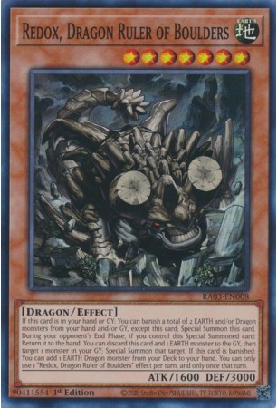 Redox, Dragon Ruler of Boulders - RA03-EN008 - Secret Rare