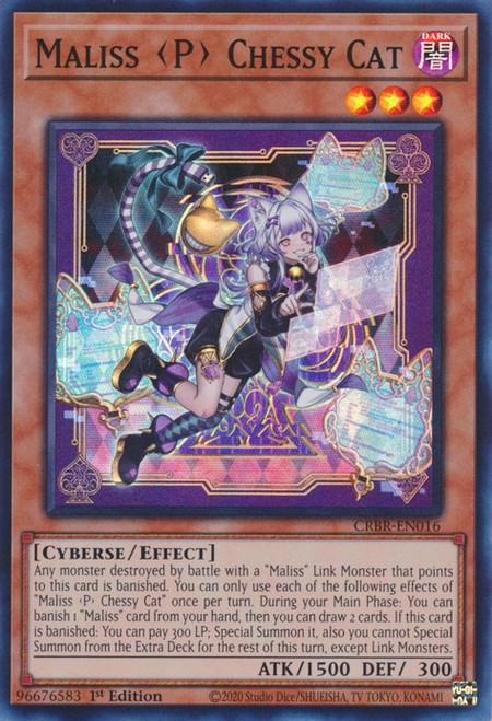 【Etoile】QY マステ 【24】と【26】 Maliss P Chessy Cat - CRBR-EN016 - Super Rare - Duelshop