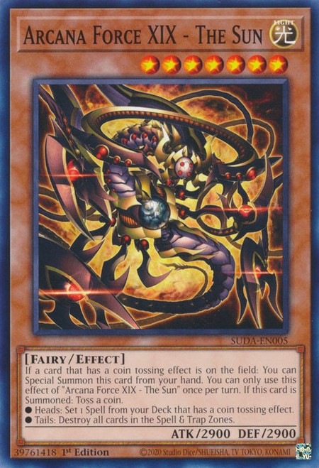 Arcana Force XIX - The Sun - SUDA-EN005 - Common - Duelshop
