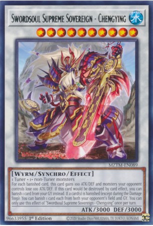 Swordsoul Supreme Sovereign - Chengying - MZTM-EN089 - Rare