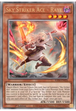 Sky Striker Ace - Raye (new art) - RA04-EN026 - Quarter Century Secret Rare