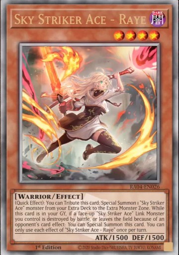 Sky Striker Ace - Raye (new art) - RA04-EN026 - Quarter Century