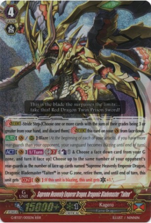 Supreme Heavenly Emperor Dragon, Dragonic Blademaster "Taiten" - G-BT07/005EN - RRR