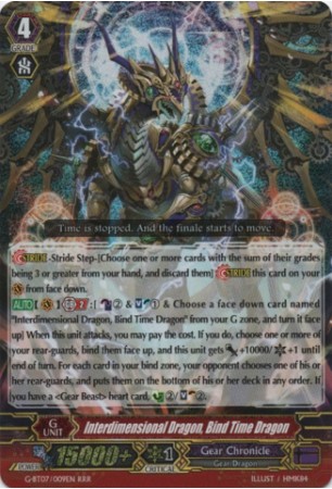 Interdimensional Dragon, Bind Time Dragon - G-BT07/009EN - RRR