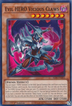 Evil HERO Vicious Claws - ALIN-EN005 - Common