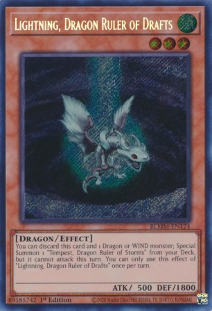 Lightning, Dragon Ruler of Drafts - BLMM-EN124 - Secret Rare